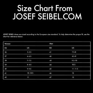 Correct Sizes For JOSEF SEIBEL